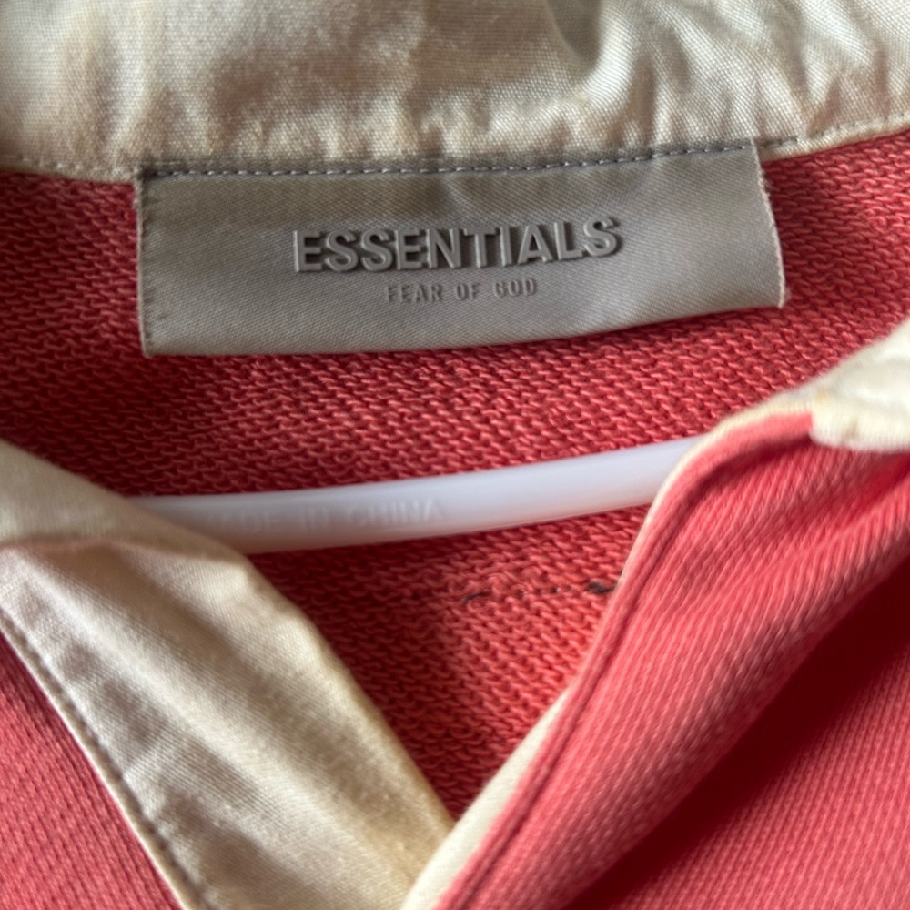 Essentials Henley Rugby Coral Oversized - Picture 6 of 8
